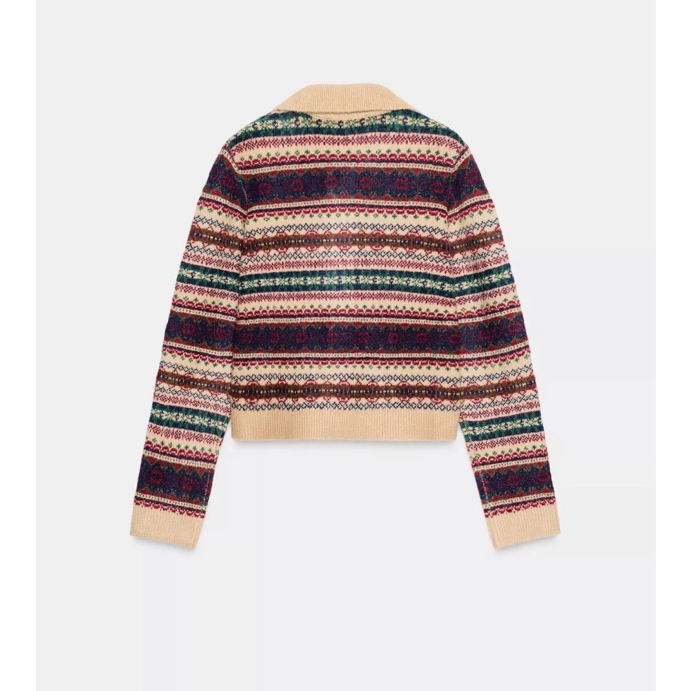 Zara Multicolor Patterned Cardigan - Picture 4 of 7
